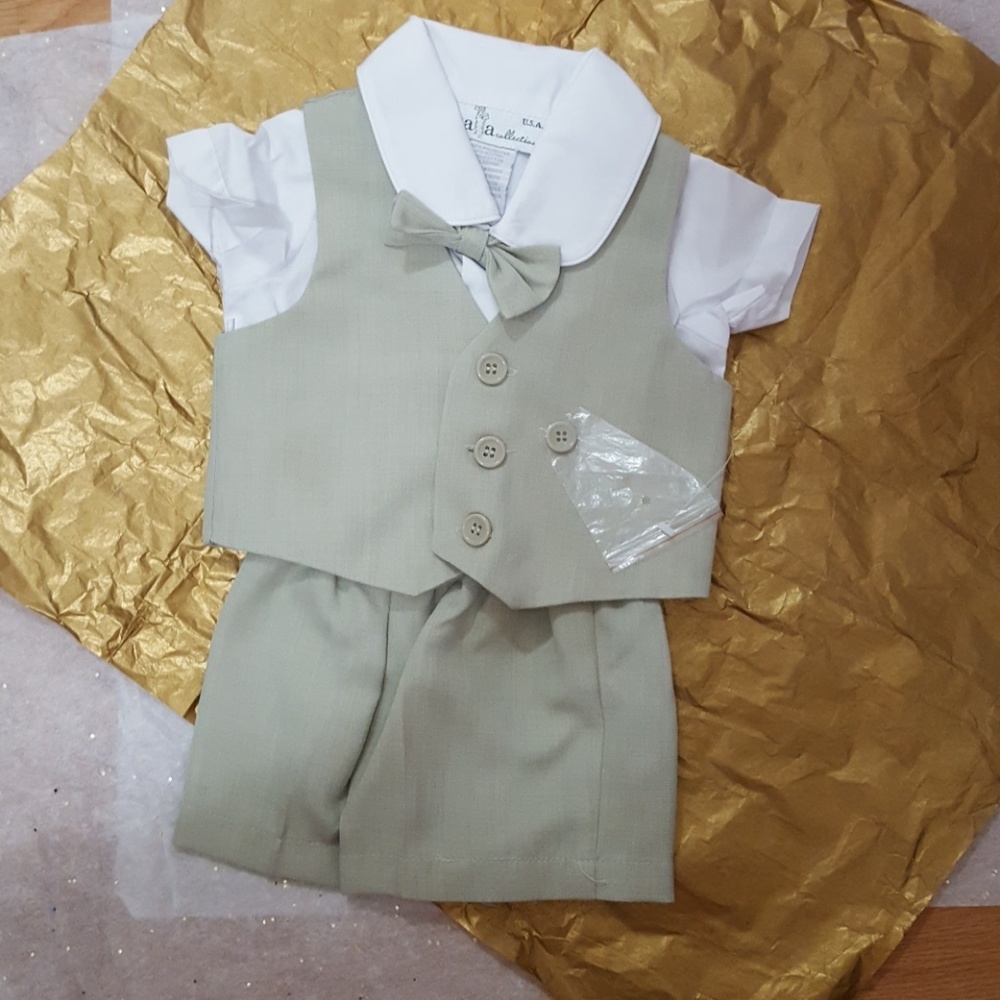 4-piece boys short dress suit